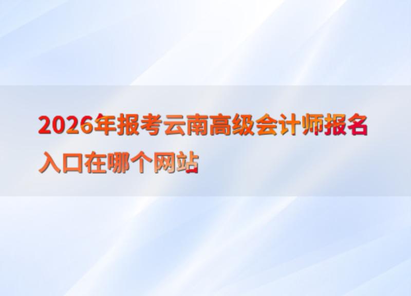 2024年高级会计师报名网址是多少