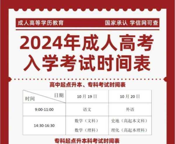 自考下半年考试时间