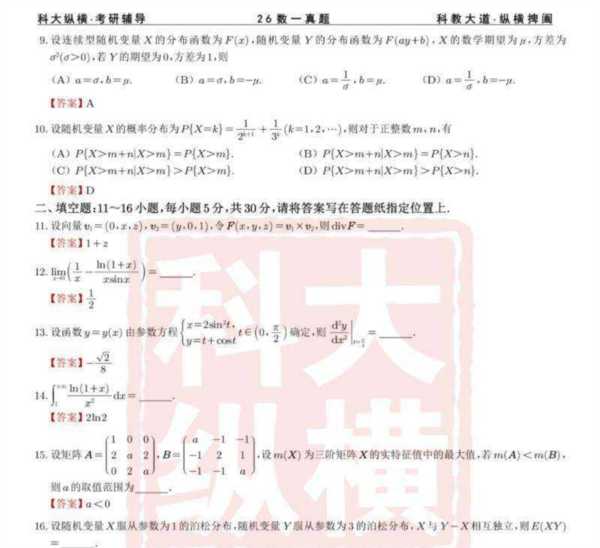 考研数学1考什么