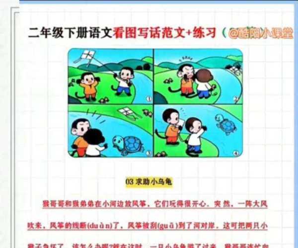 语文二年级下册第二单元看图写话怎么写