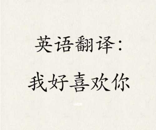 关于我喜欢你用英文怎么说高级一点的单词的信息