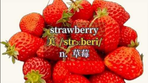 草莓用英语怎么读?怎么发音?