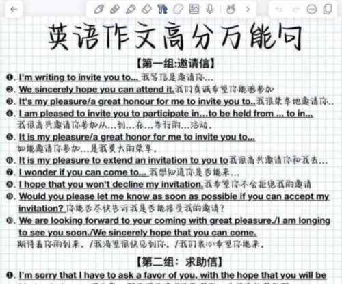 英语考试作文万能套用句子