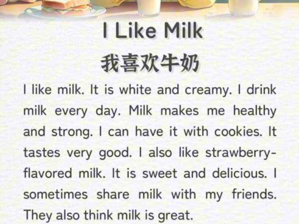 牛奶用英语语怎么说