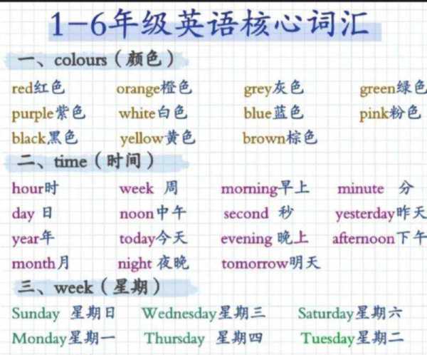 颜色英语单词大全100个