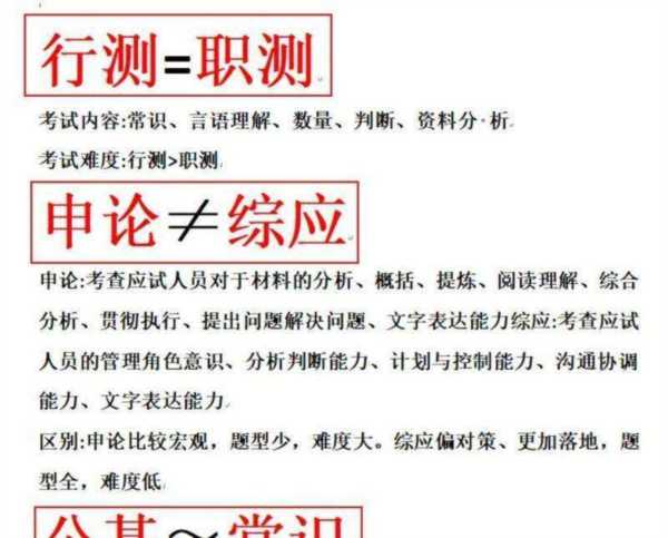 公务员内容考试考什么