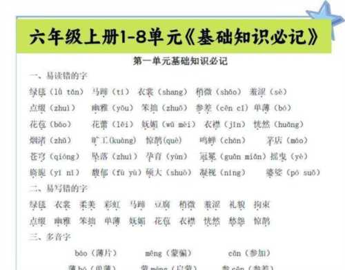 小学语文基础知识大全图片 