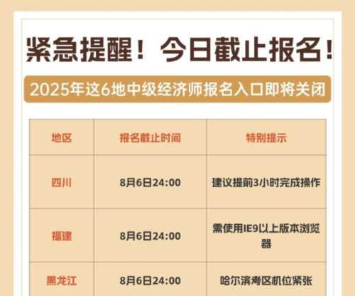 中级经济师2026年报名时间杭州考试