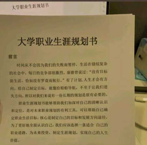 大学生职业规划大赛生涯发展报告是什么