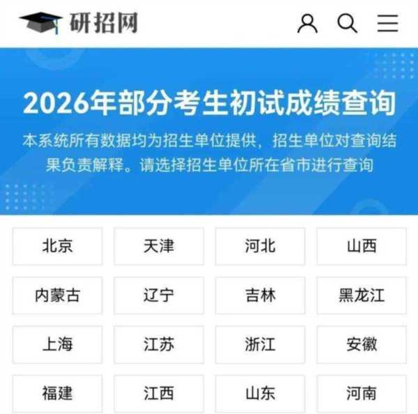 考研查分数的网站是什么 成绩查询