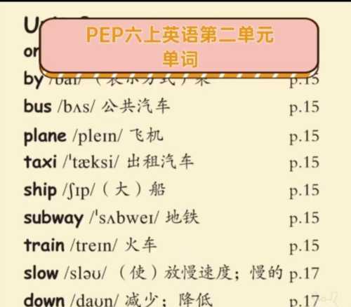 六上英语单词表译林版