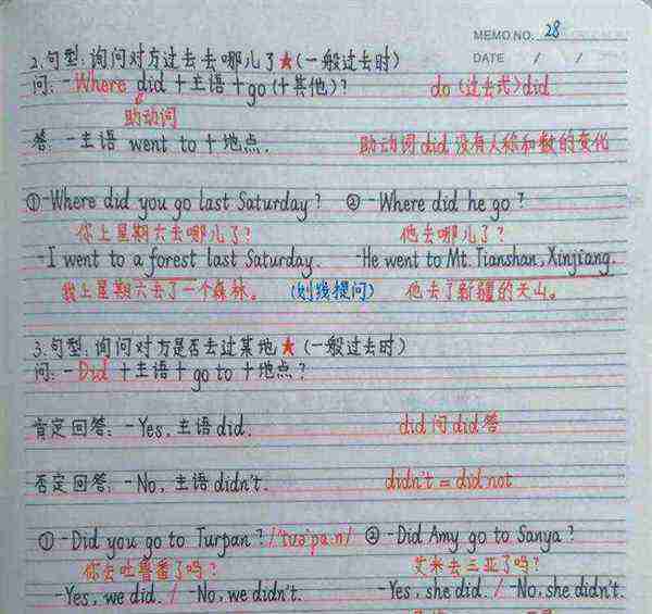 工作笔记英语怎么说