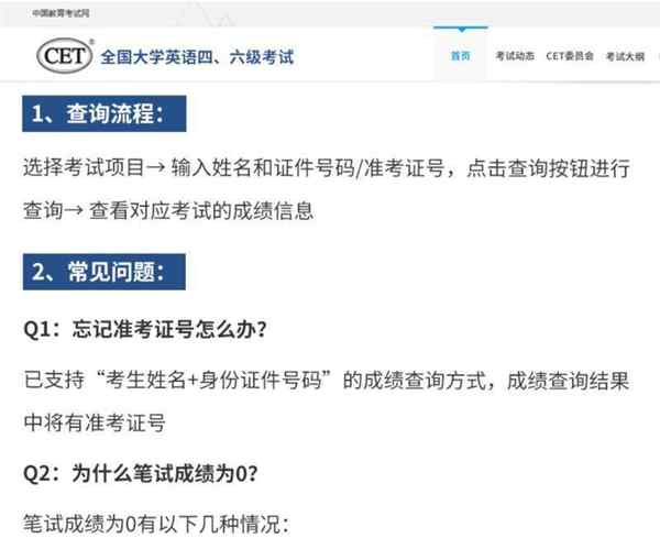 包含cet成绩查询入口2021的词条