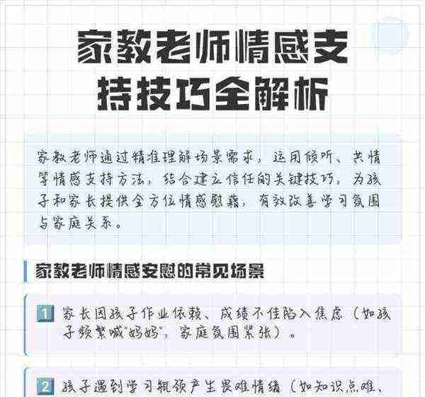 家教老师怎样辅导孩子最有效