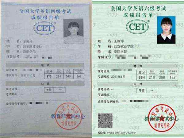 英语等级证书名称大全