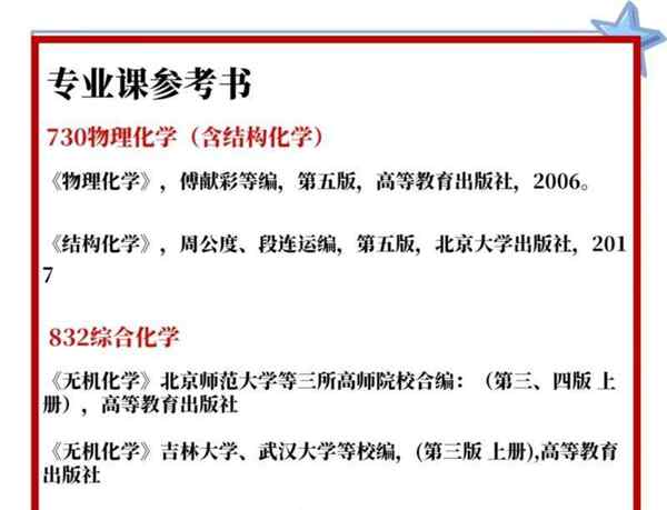 大学化学专业都学哪些课程的科目