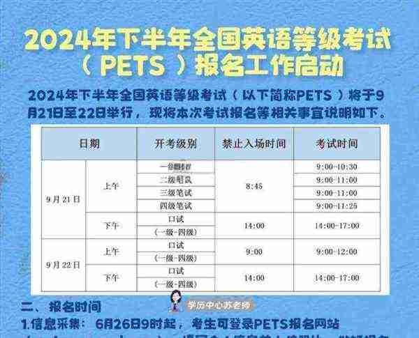2021下半年pets报名