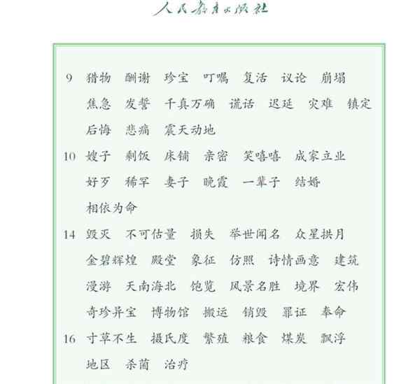 语文五年级上册第十课生字组词