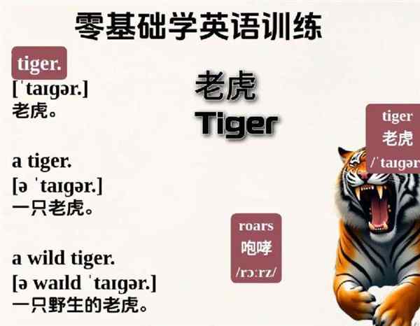老虎的英语怎么说怎么写单词