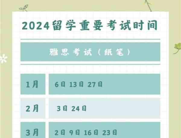 2021雅思机考考试时间一览表 大陆考区
