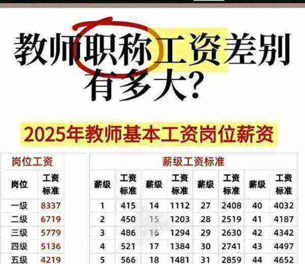 高校教师岗位工资和薪级工资表一样吗