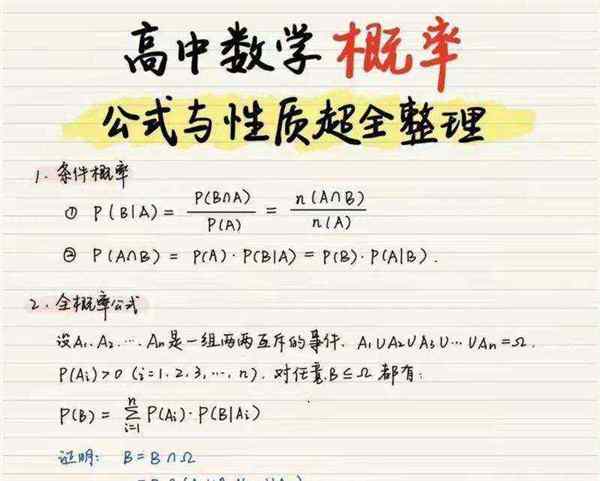 高中数学公式总结大全免费
