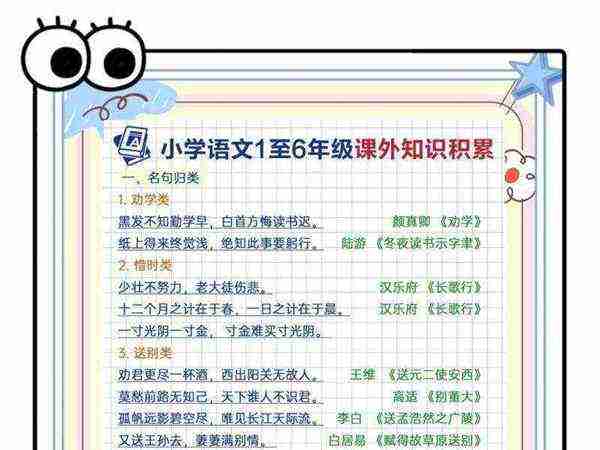 小学语文重点知识归纳总结图片素材