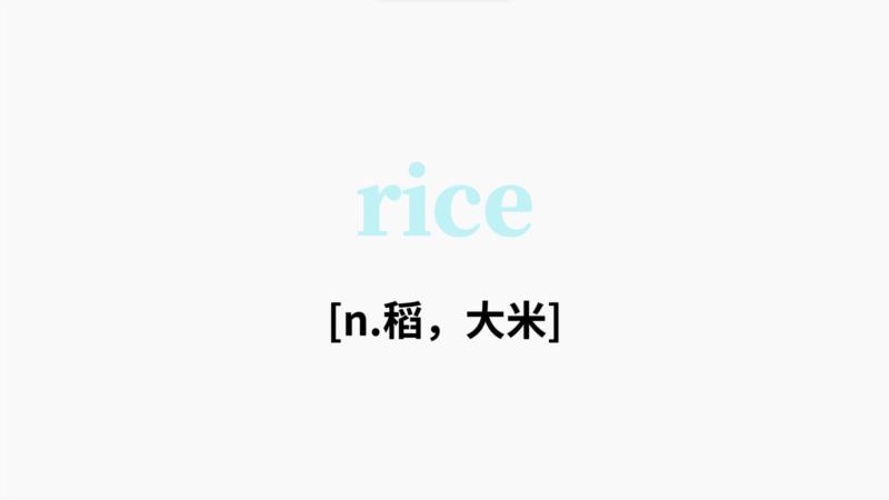 米饭的英语怎么读metre