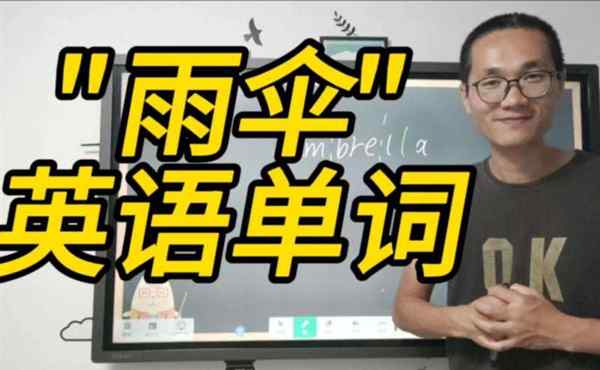 一把雨伞怎么说英文