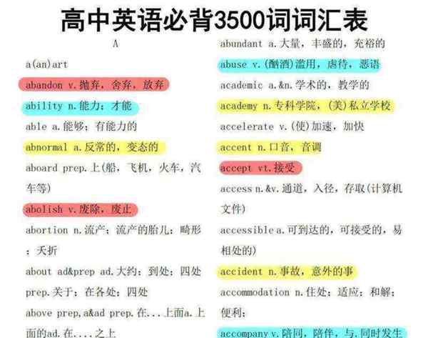 高中英语词汇3500哪种版本好