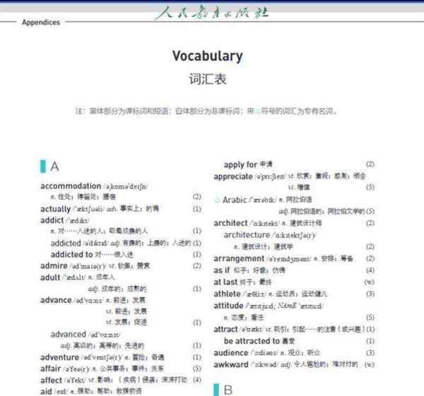 高中英语单词表人教版可打印选择性必修一