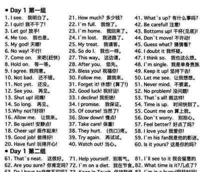 常用英语口语1000句完整版