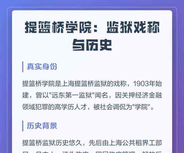 提篮桥学院是什么意思?