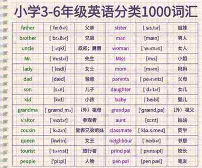 类别的英文怎么写的