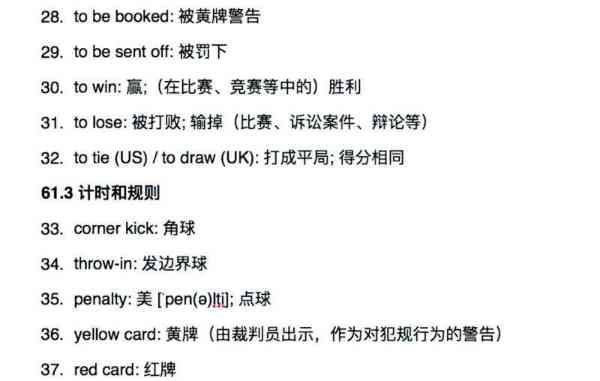足球英语 怎么读