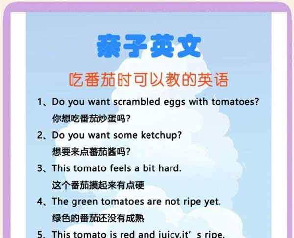 西红柿的英语怎么说的