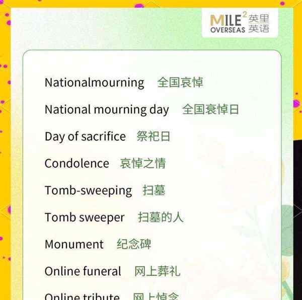 扫墓用英语怎么说?