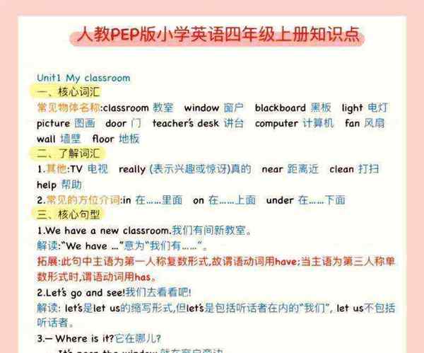 小学英语16年级知识点大全最全整理!