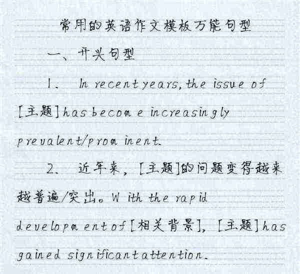 高中英语作文模板万能句型结尾摘抄