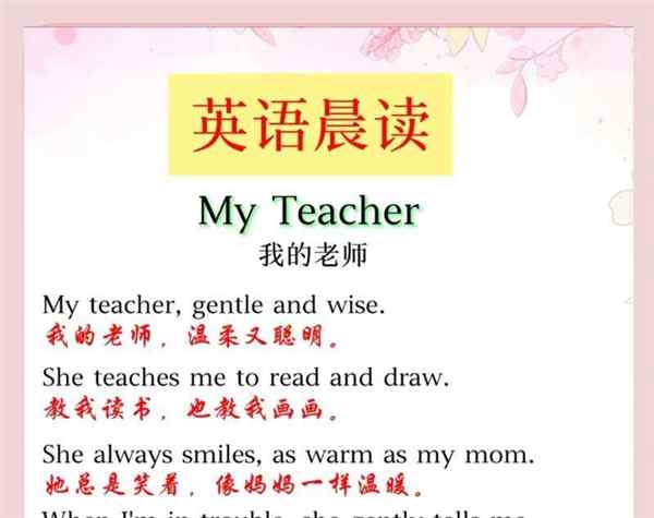 介绍老师的英语作文5句话
