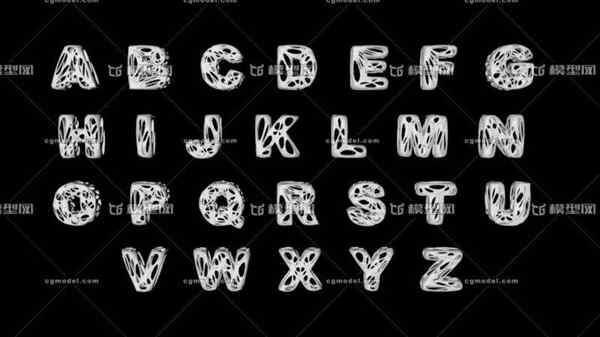 镂空英文字母