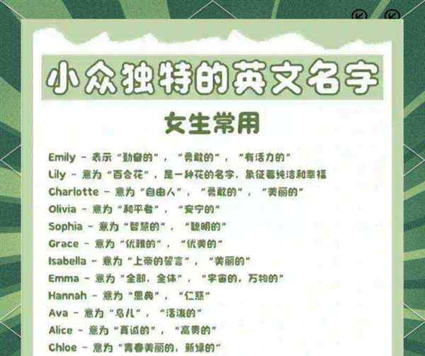 我喜欢这个名字用英文怎么说呢