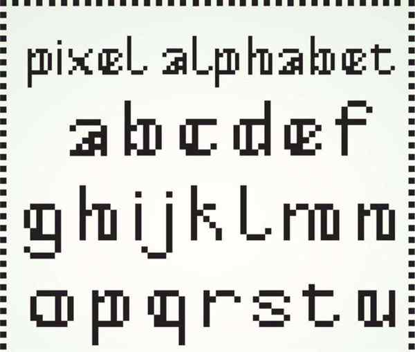 像素英文字体