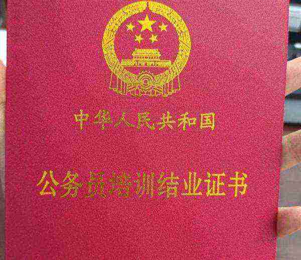 公务员证书图片真实