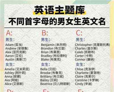 小学生英文名男孩子怎么取好听