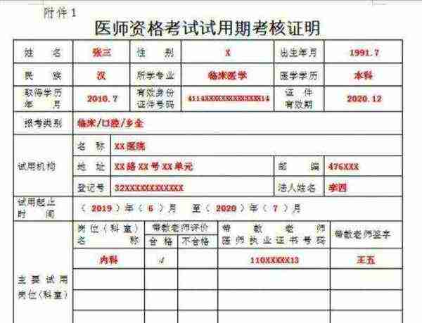 医师职业资格填什么