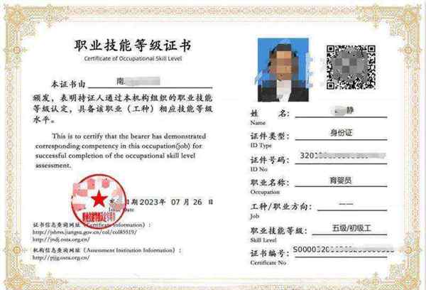 职业技能等级证书查询官网端 