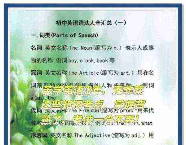 初中英语最重要的单词有哪些