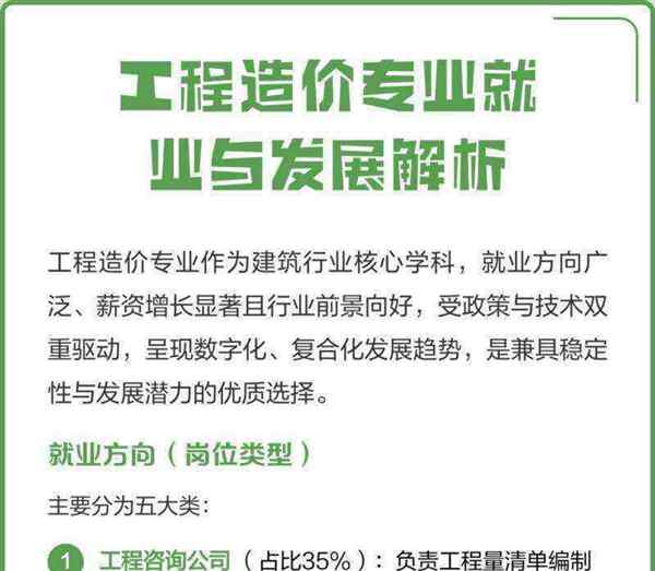 工程造价专业就业方向有哪些就业前景如何