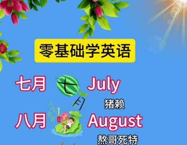 7月英语怎么写缩写